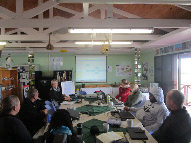 DCCP viability Assessment Refinement: Workshopping results chains; photo credit Martin Albertus, CapeNature
